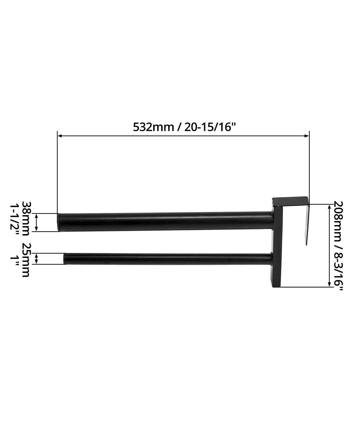 Black PVC Coated Double Saddle Rack U57057