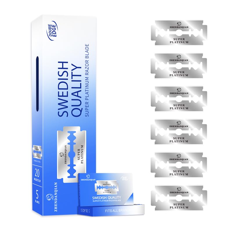 Double Edge Razor Blades, 100 Pack Q23344