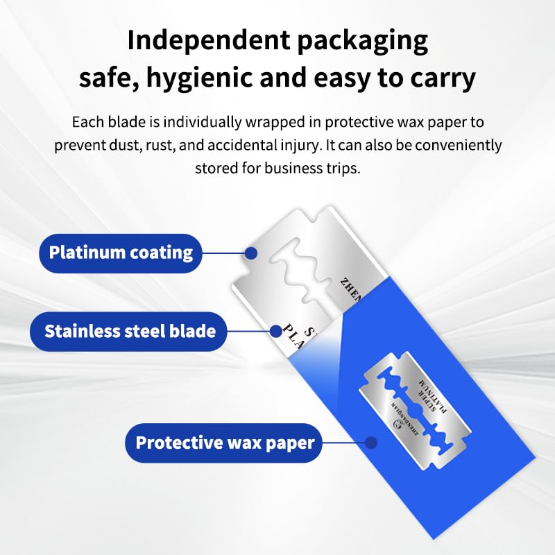 Double Edge Razor Blades, 100 Pack Q23344