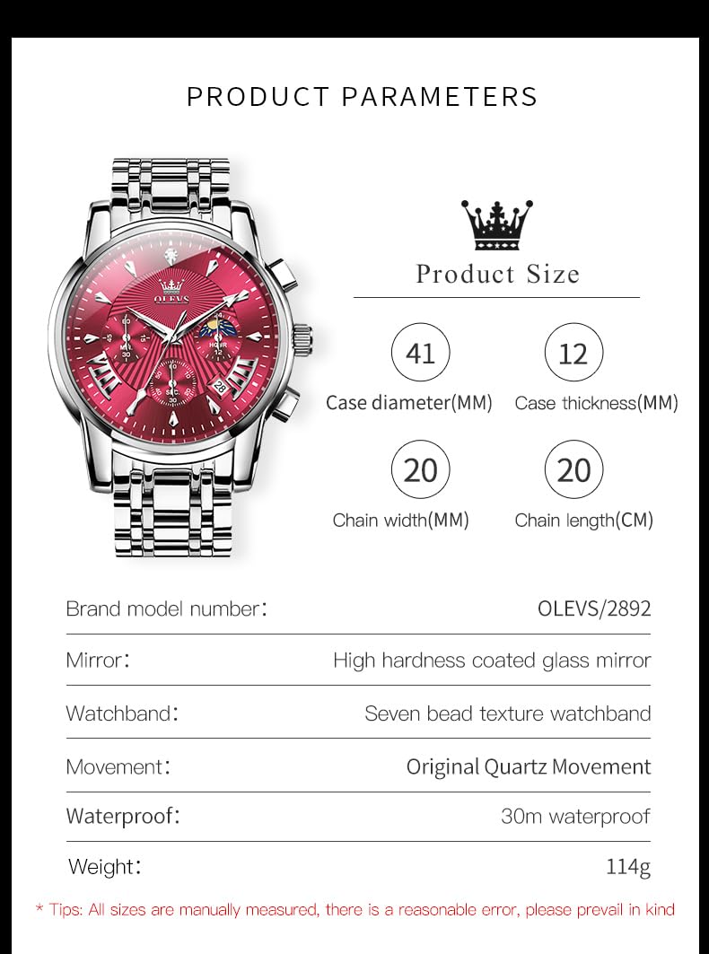 Waterproof Stainless Steel Chronograph Watch E3003