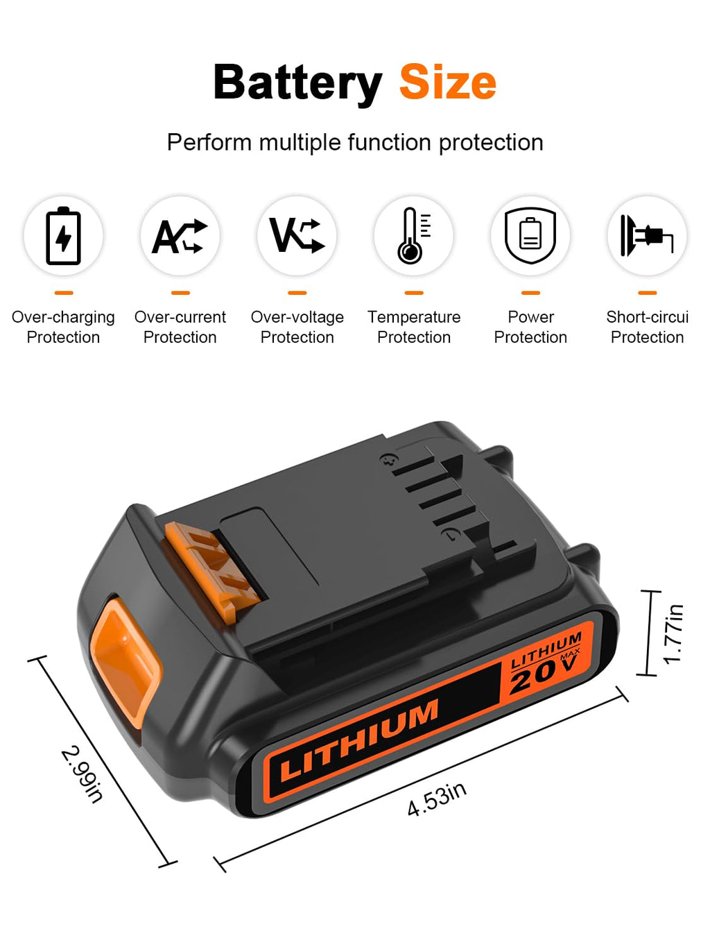 20 Volt MAX 2.0Ah Lithium ion Battery G834