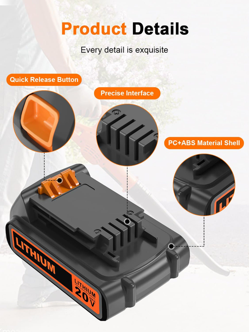 20 Volt MAX 2.0Ah Lithium ion Battery G834