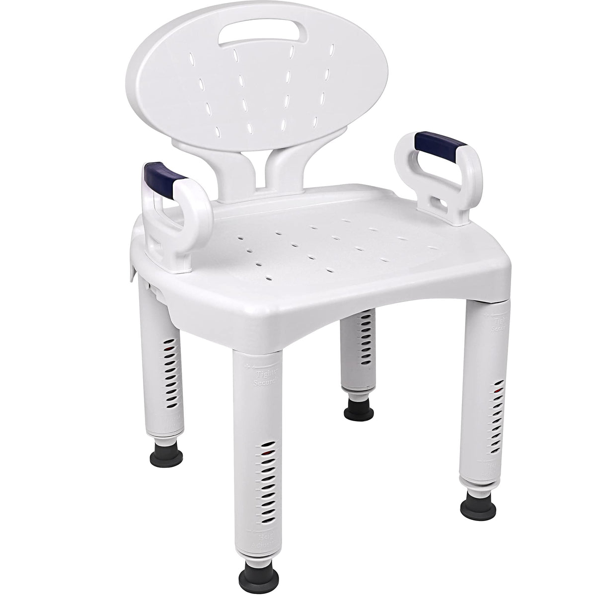 Shower Chair Bath Seat with Padded Arms, Removable Back and Adjustable Legs C9816
