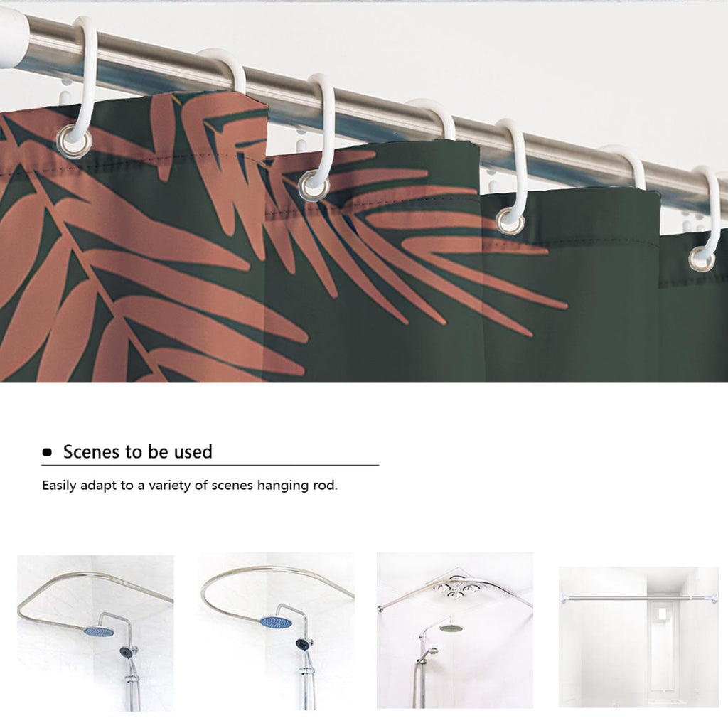 Sage Green Geometric Bath Curtain 54x78 Inches V244