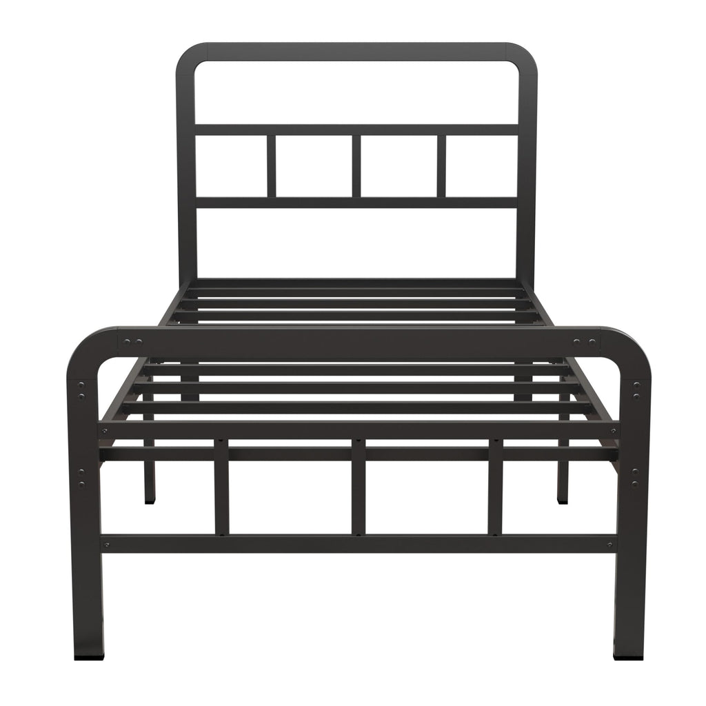 Twin Platform Bed Frame with Headboard and Footboard F491782