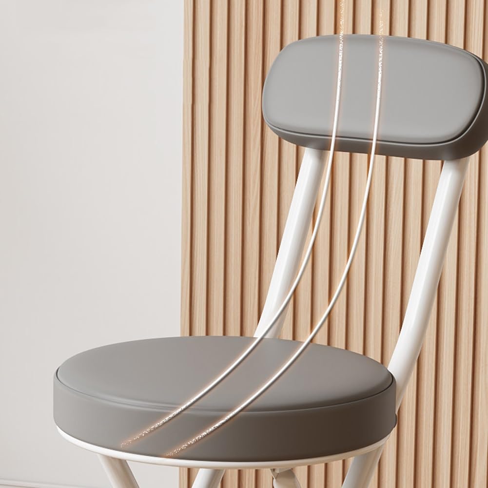 Folding Stool with Cushioned Seat and Backrest Z27468