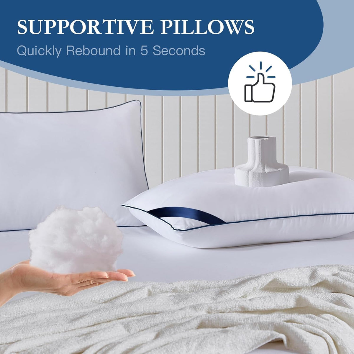 King Size Set of 2 Bed Pillows N3477