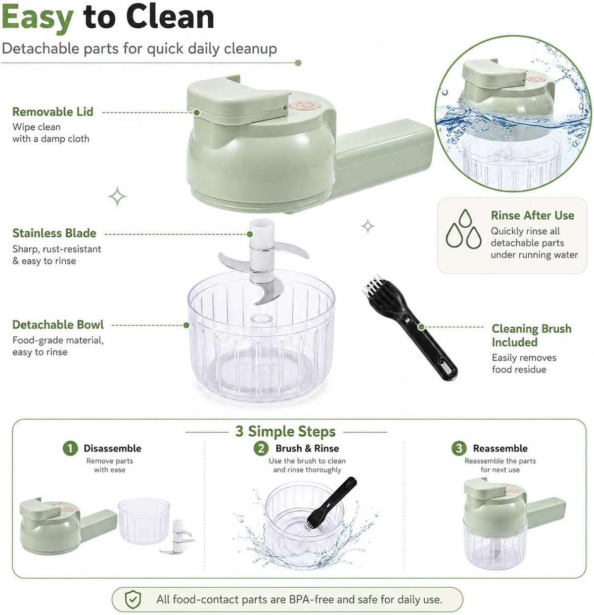 4 in 1 Handheld Electric Vegetable Chopper W51989