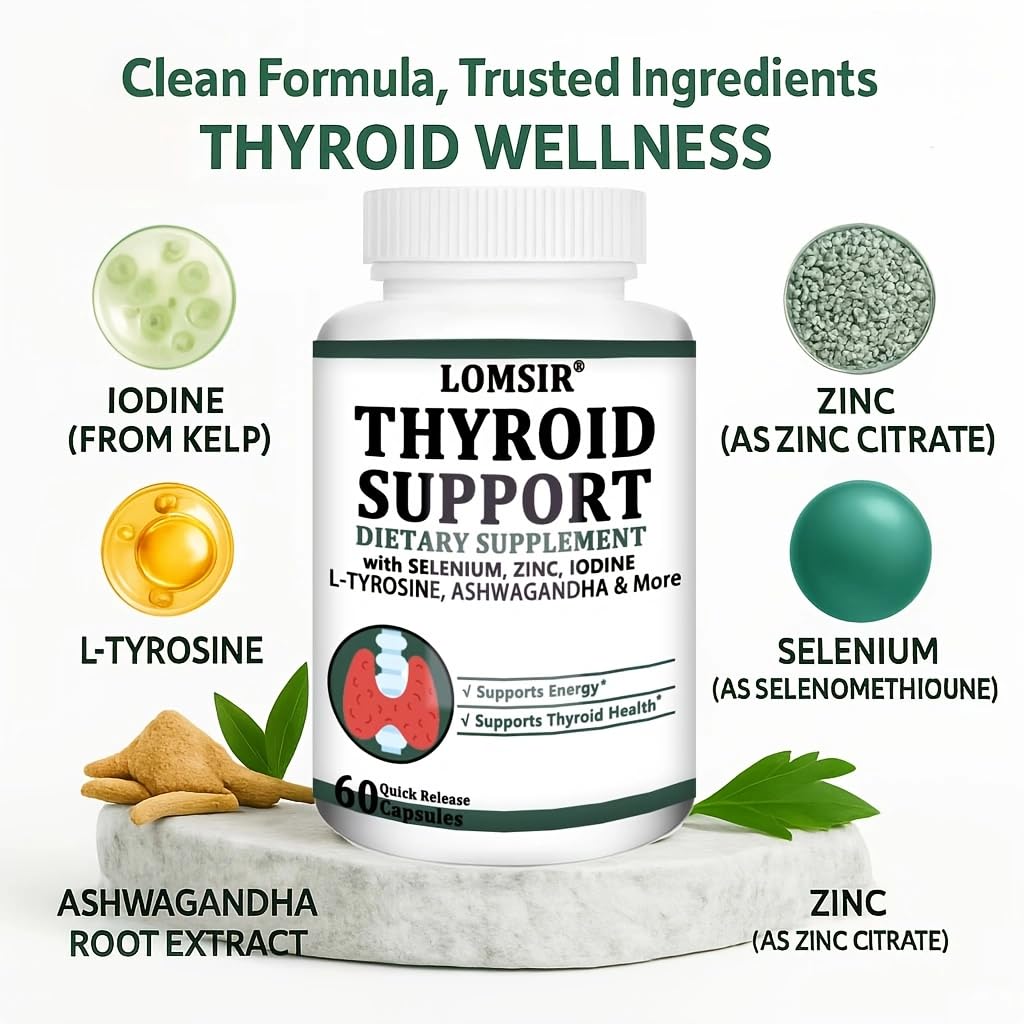 Selenium Iodine L-Tyrosine Ashwagandha 60 Capsules M16060