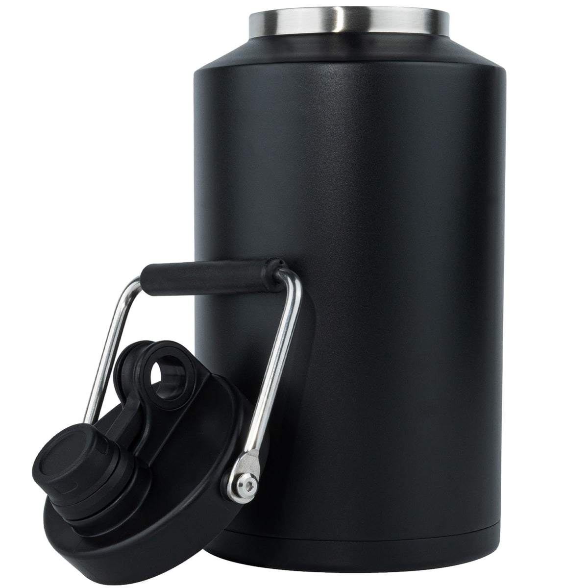 One Gallon 128oz Stainless Steel Insulated Water Bottle with Handle, Black B54253