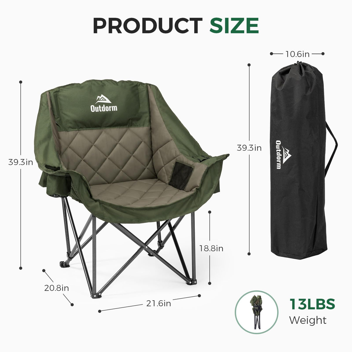 Oversized Camping Chairs 2 Pack L214709