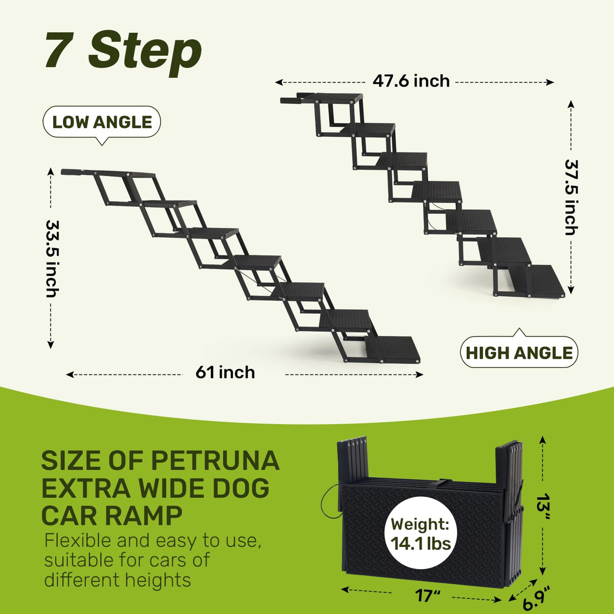 Foldable Dog Steps 7-Step F445