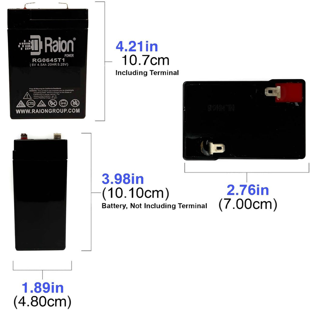 6V 4.5Ah Replacement SLA Battery - 12 Pack T38052
