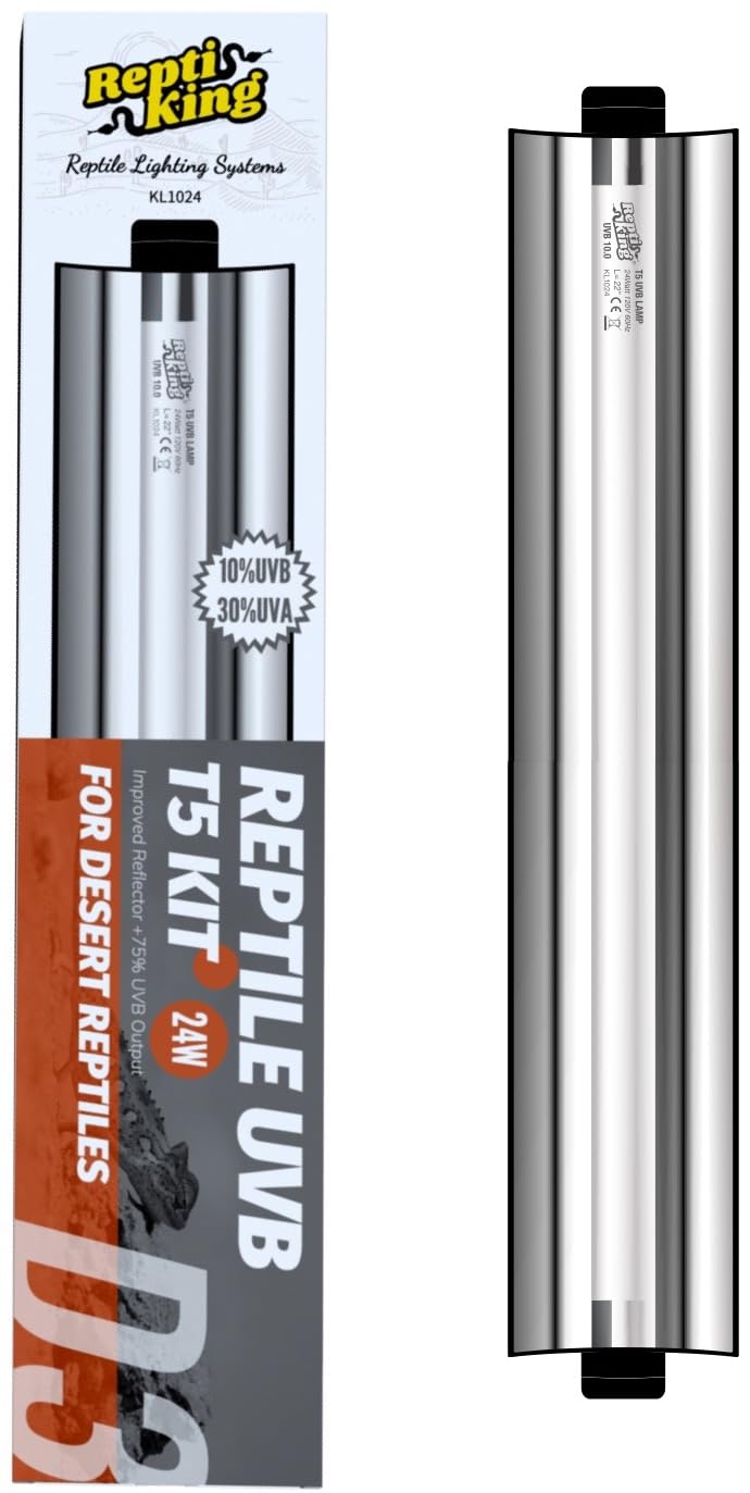 24W T5 10.0 UVB Reptile Light Fixture and Tube Kit N815