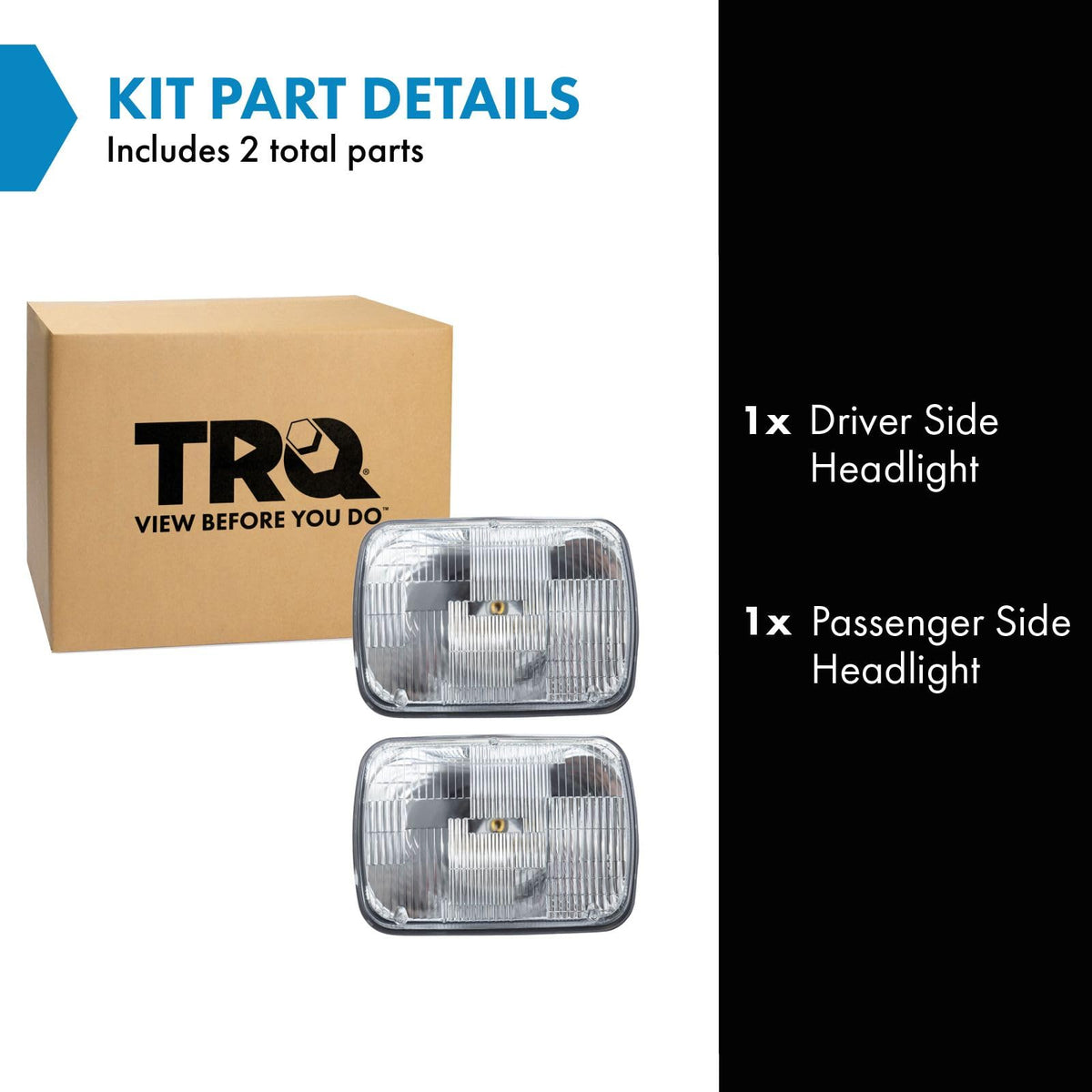 Headlight Set Sealed Beam 2 Piece Q467