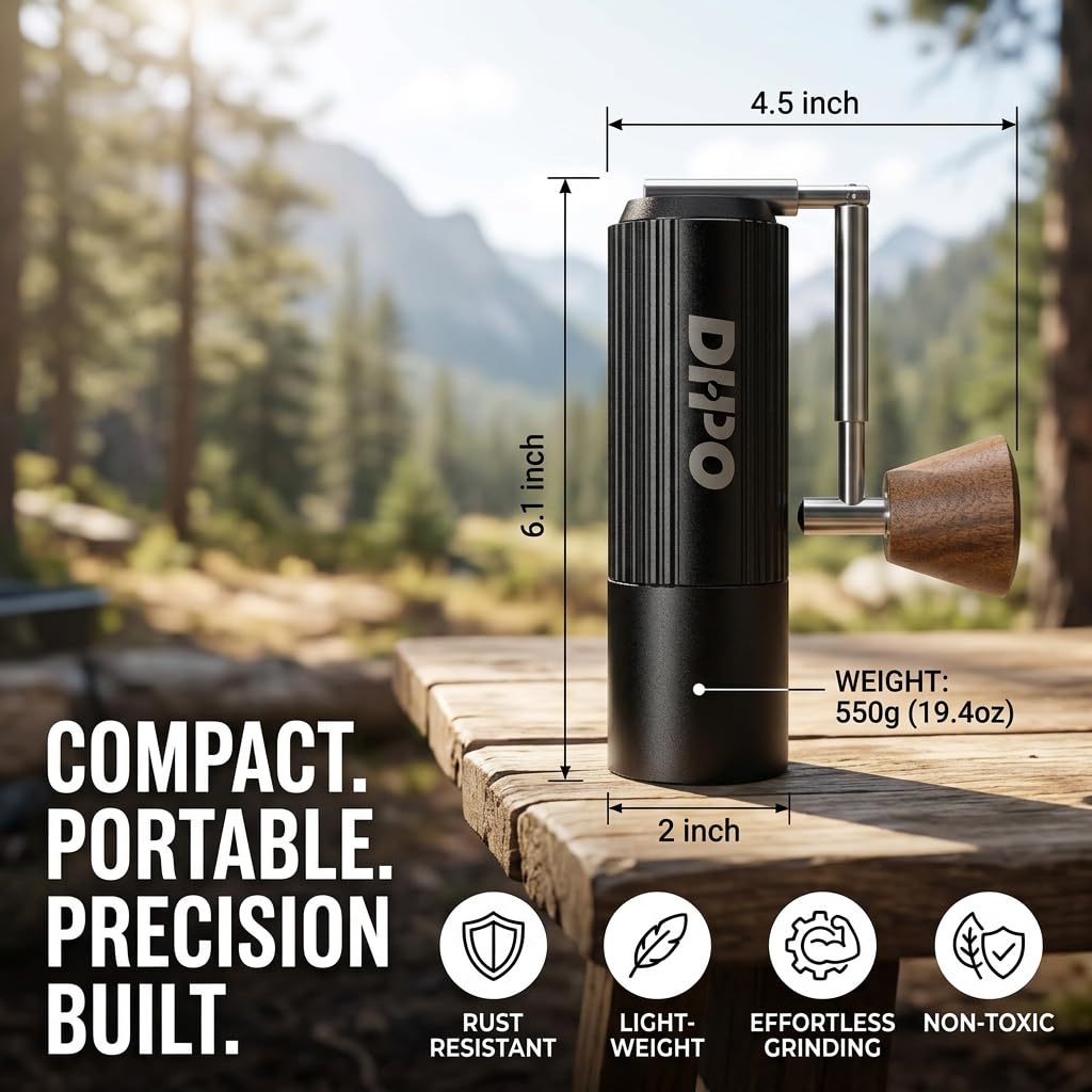 Manual Coffee Grinder with Stainless Steel Conical Burr M232202