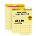 Yellow Lined Easel Pad, 25 x 30 in, 2 Pads O331770