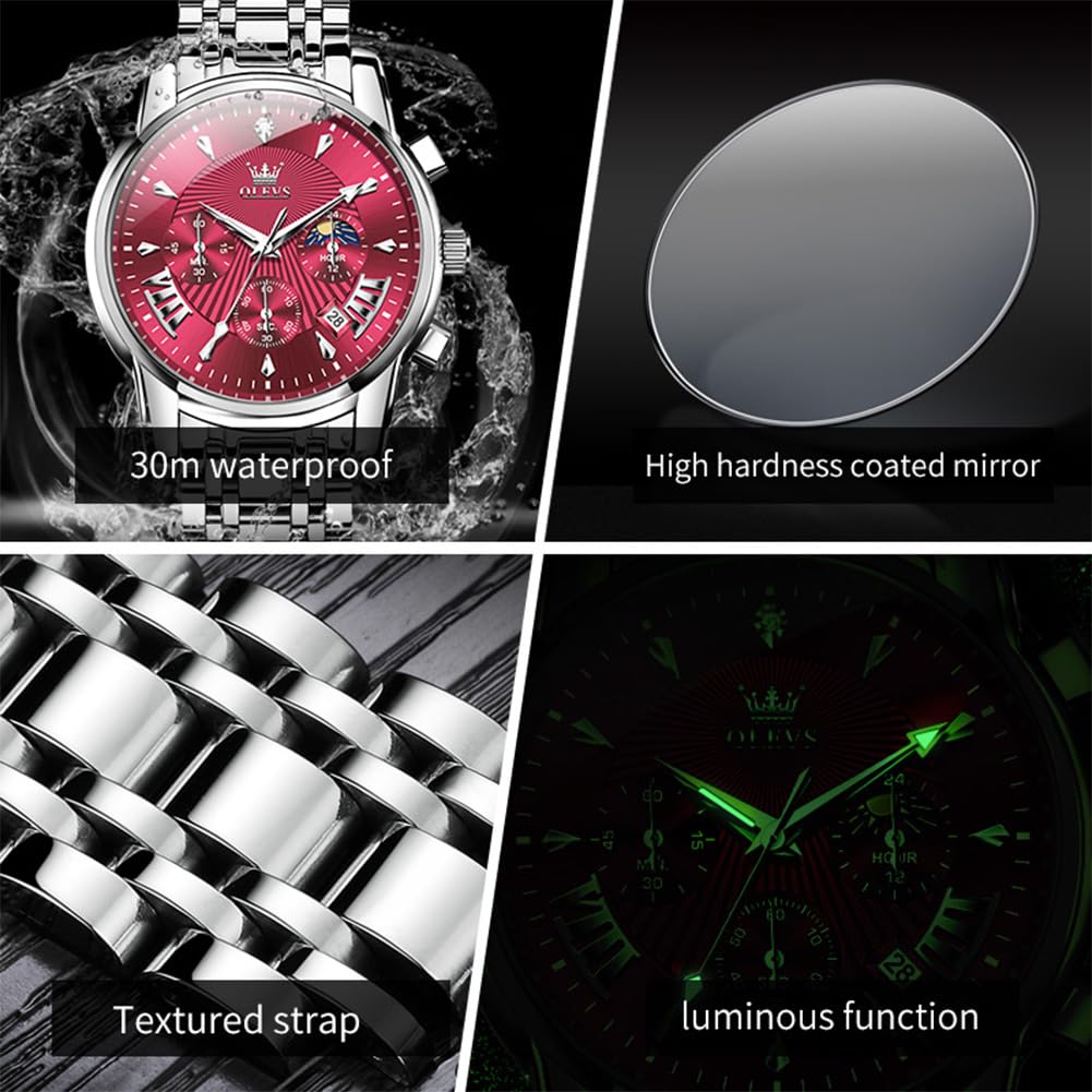 Waterproof Stainless Steel Chronograph Watch E3003