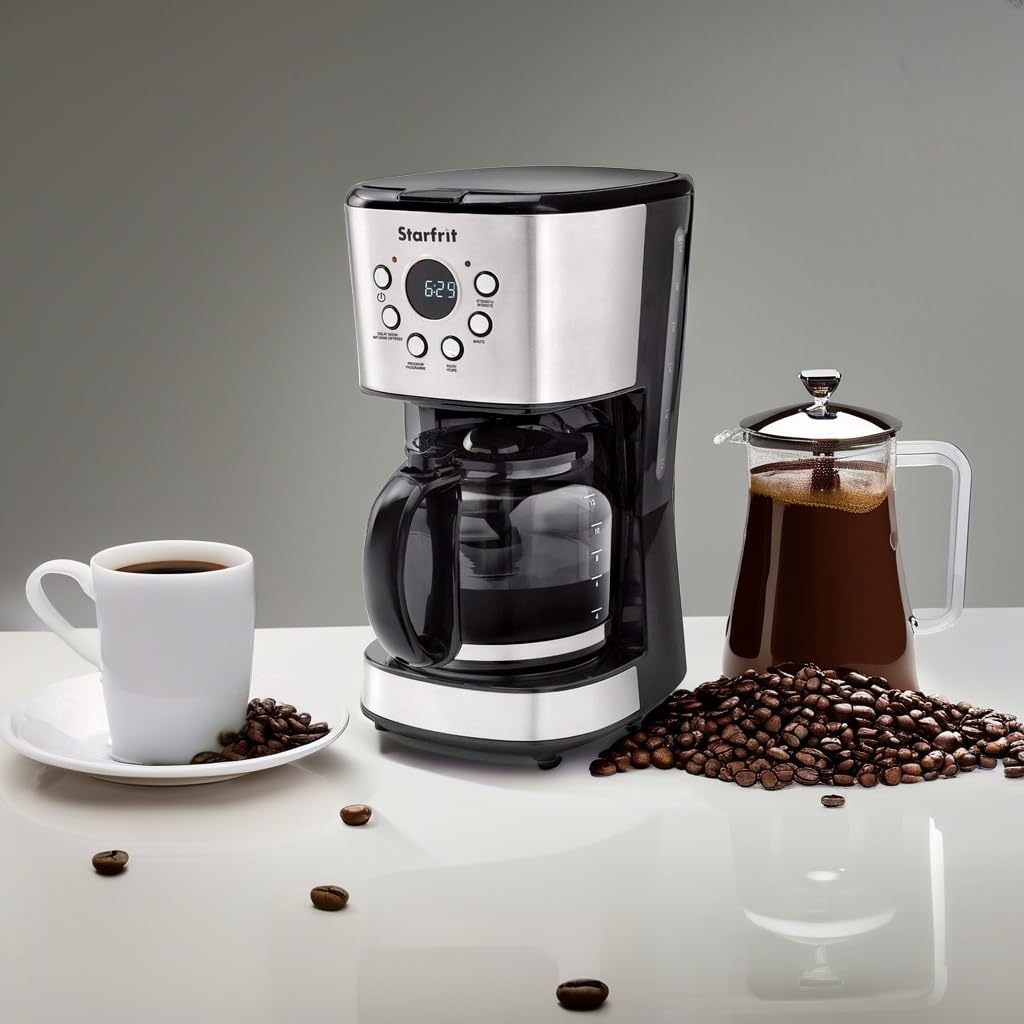 Programmable 12 Cup Stainless Steel Coffee Maker U78861