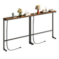 63 Inch Narrow Console Table with 2 Power Outlets A862562
