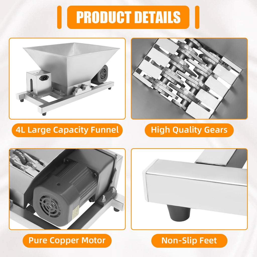 4L Stainless Steel Electric Fruit Crusher N4684