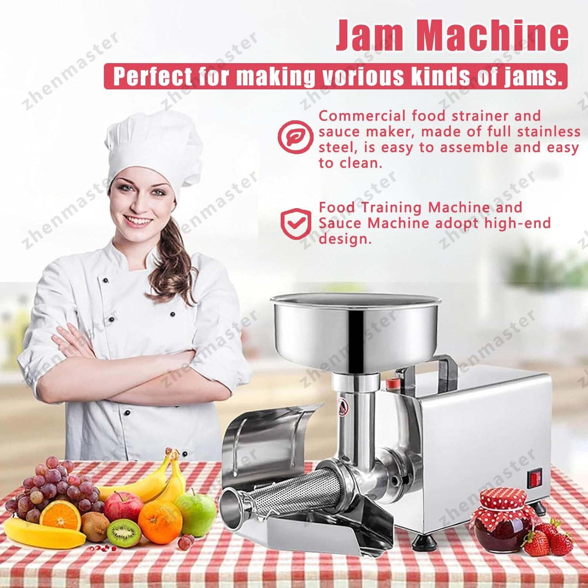 450W Stainless Steel Electric Tomato Strainer F82345