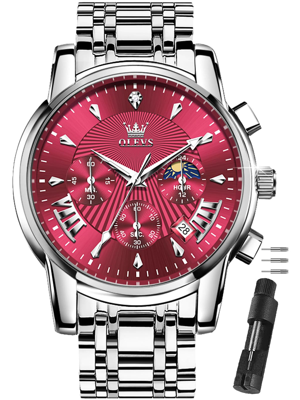 Waterproof Stainless Steel Chronograph Watch E3003