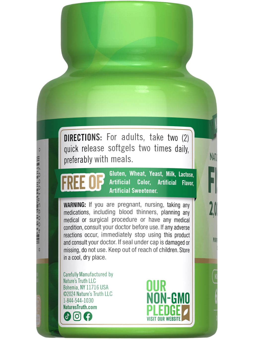 Fish Oil Omega 3 2000mg 60 Softgels N124021