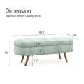 Cyan Boucle Storage Ottoman Bench S858