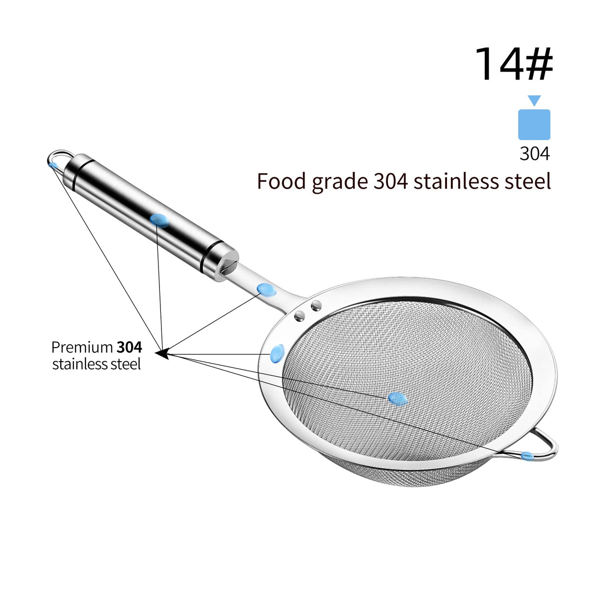 Fine Mesh Stainless Steel Strainer A959
