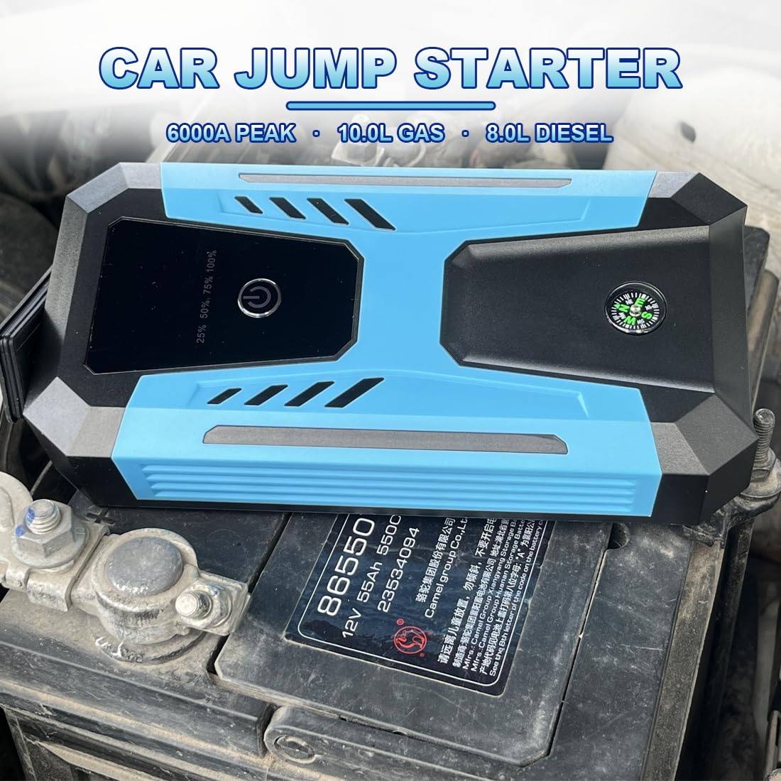 6000A Peak 12v Jump Starter O25818