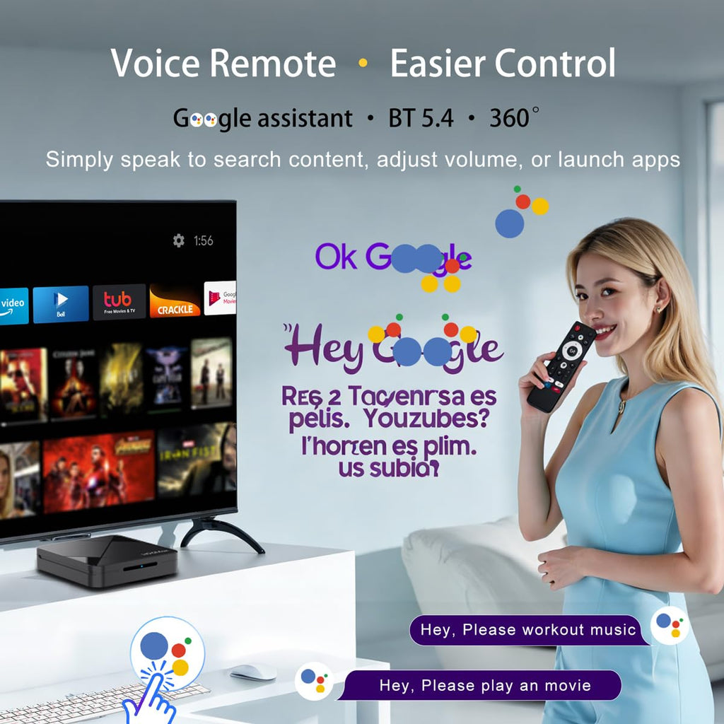 Android 14.0 4K Ultra HD TV Box E107