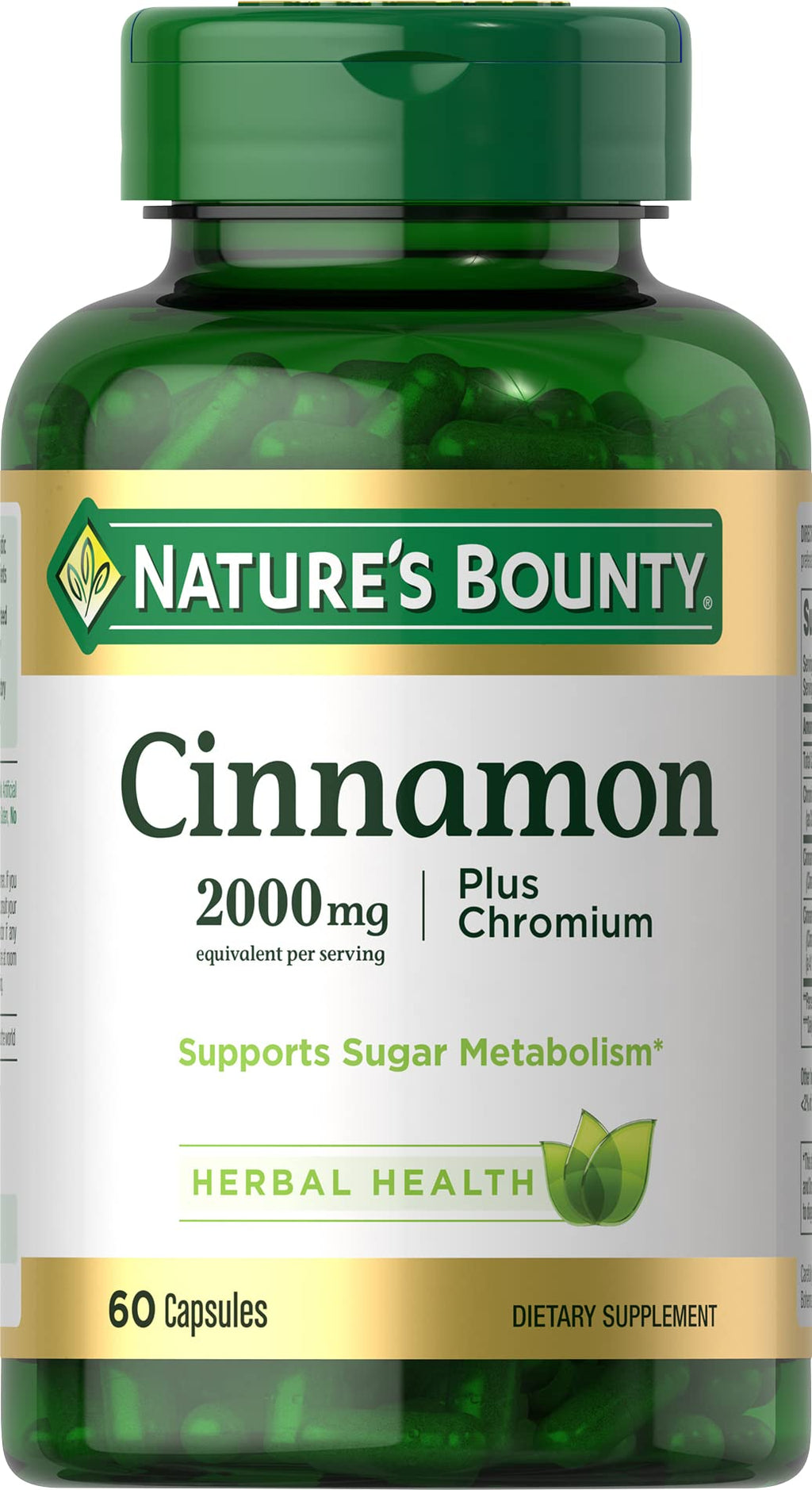 Cinnamon 2000mg Plus Chromium 60 Capsules E2781