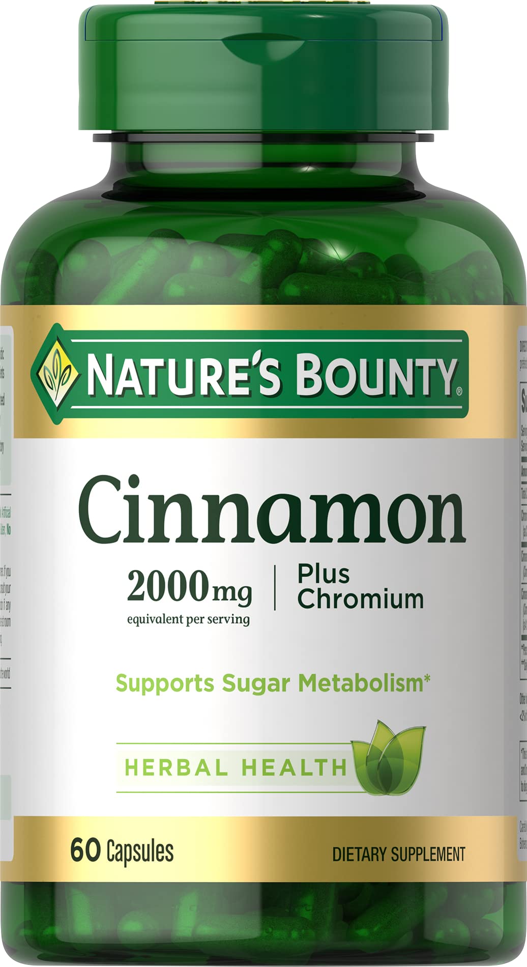 Cinnamon 2000mg Plus Chromium 60 Capsules E2781