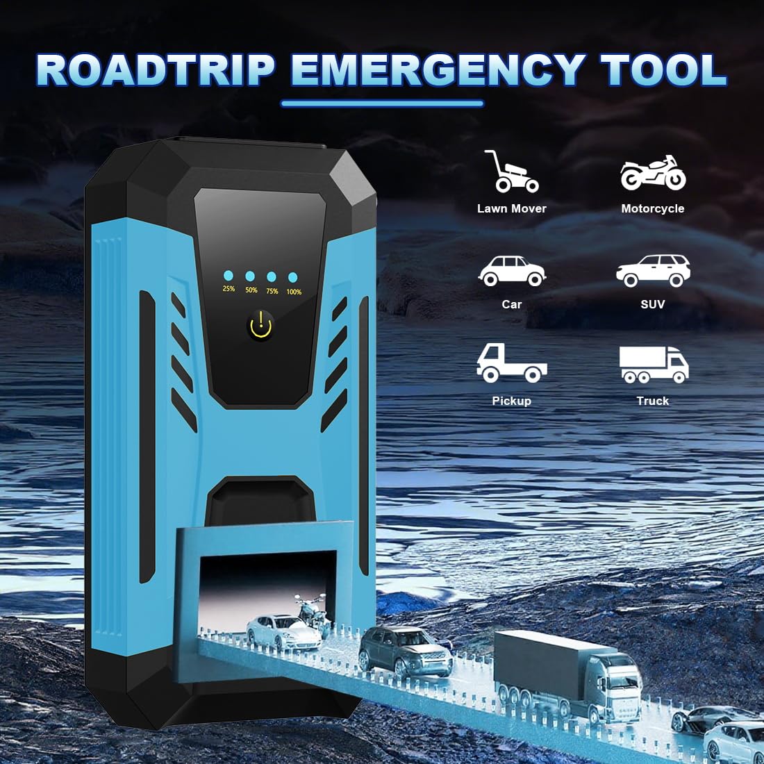 6000A Peak 12v Jump Starter O25818