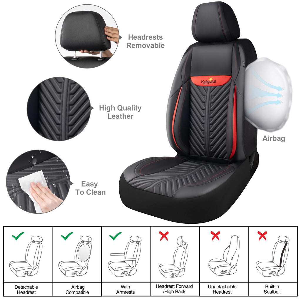 PU Leather Waterproof Car Seat Covers Full Set G45242