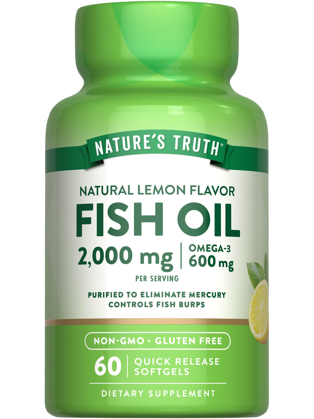 Fish Oil Omega 3 2000mg 60 Softgels N124021