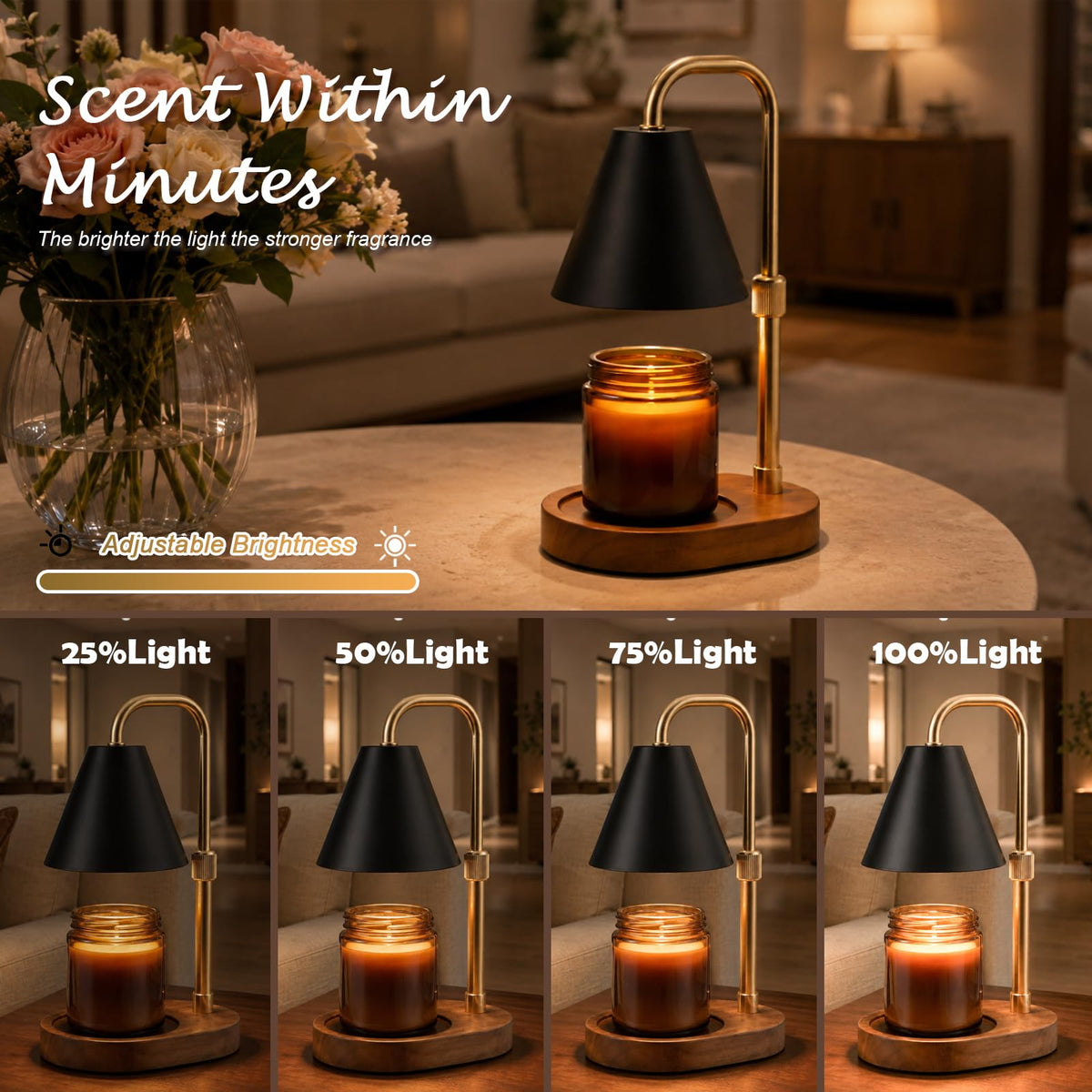 Candle Warmer Lamp Timer Height Adjustable O941486