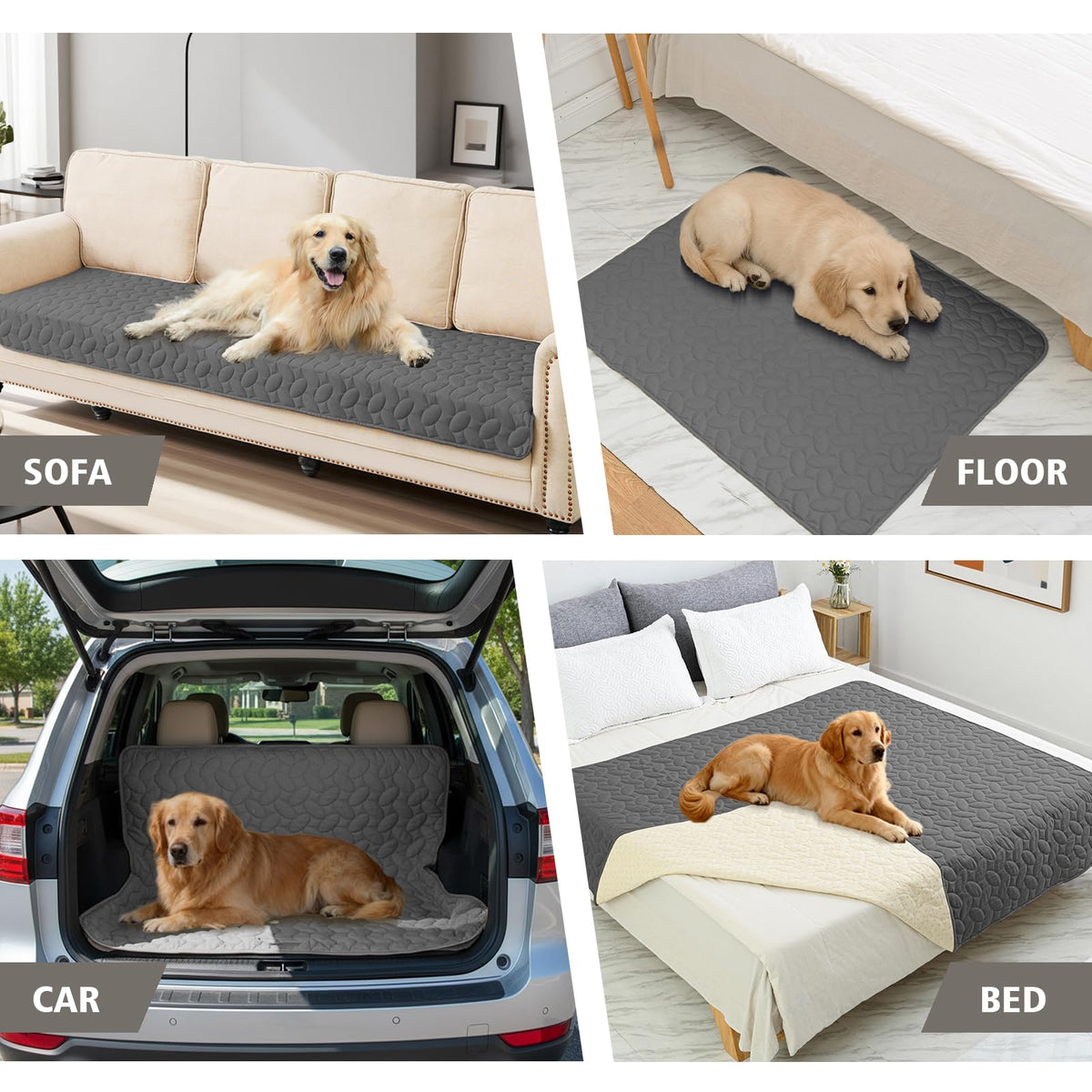 Waterproof Pet Bed Cover 30x70 Inch Dark Grey B651