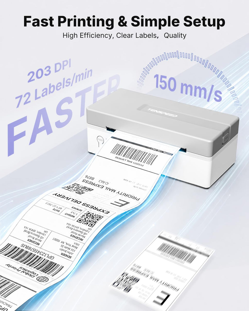 Bluetooth Thermal Shipping Label Printer E598