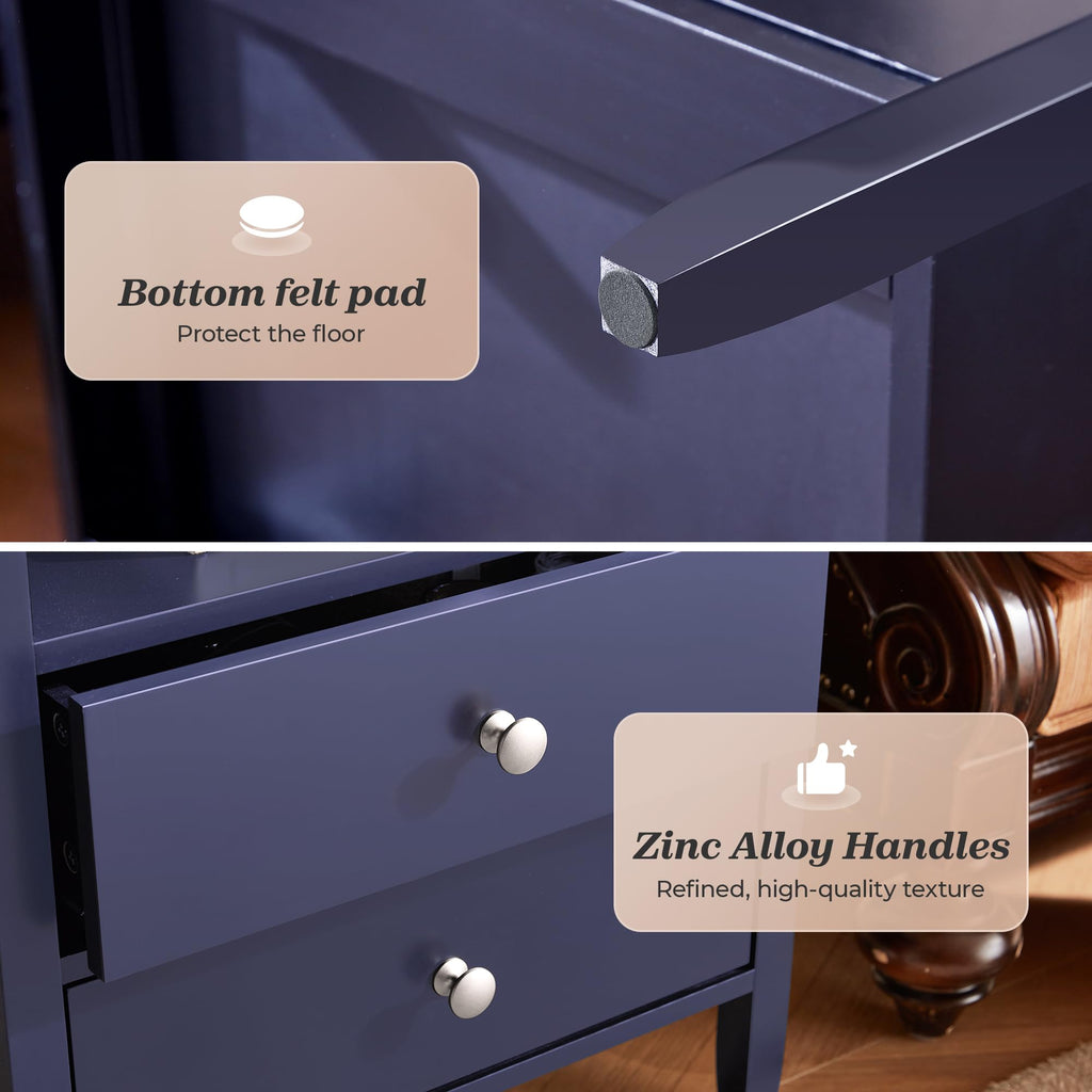 Blue Nightstand Set of 2 P835165