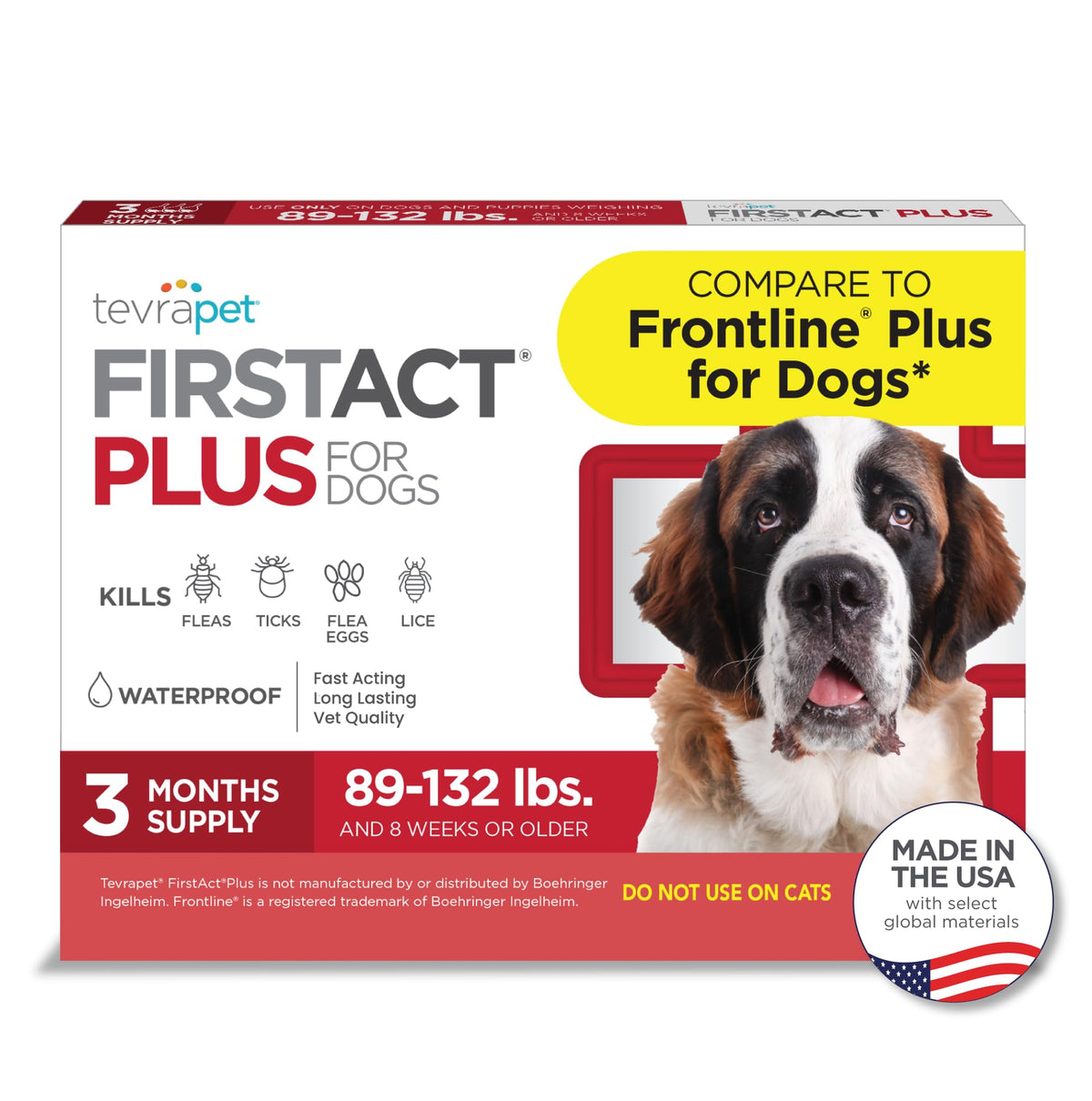 Flea Treatment for Dogs 89+ lbs 3 Doses S3760