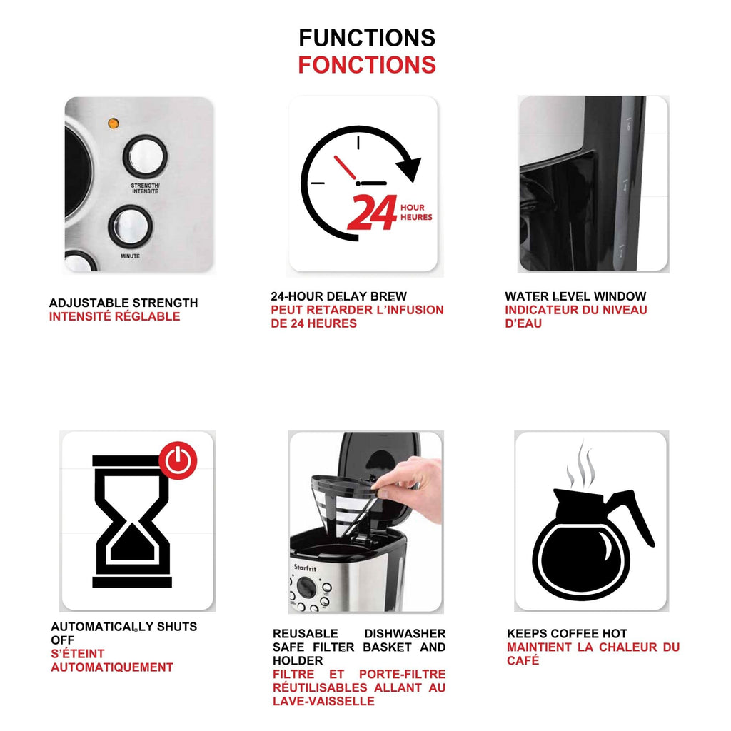 Programmable 12 Cup Stainless Steel Coffee Maker U78861