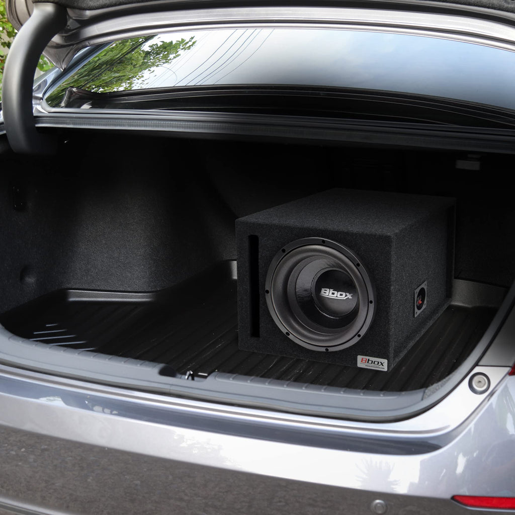 Single Vented 12 Inch Subwoofer Box with Nickel Finish Terminals P77002