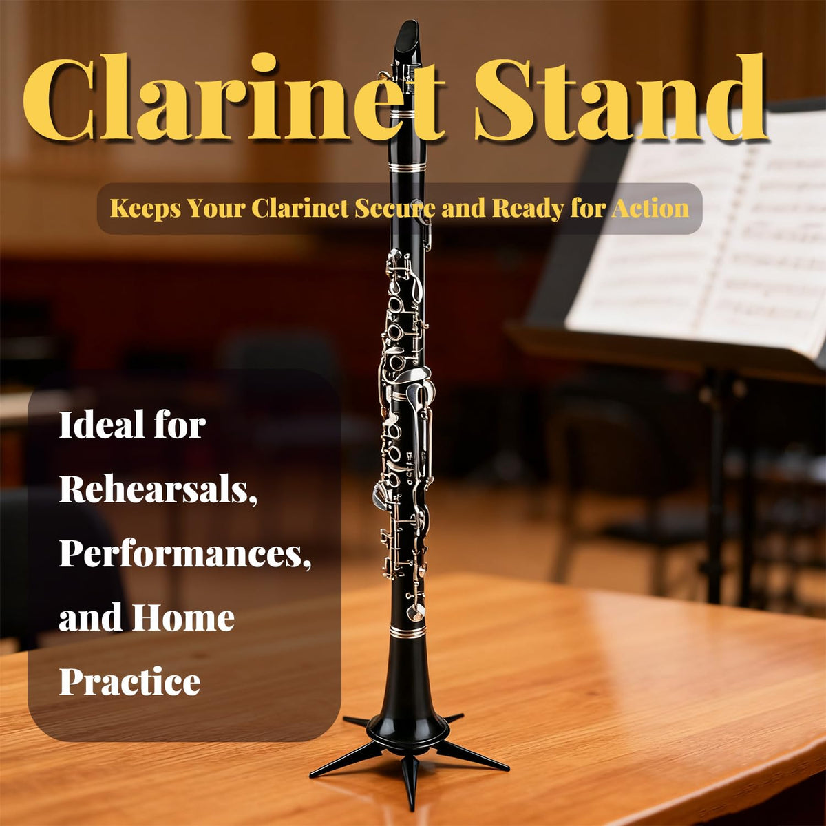 Portable Lightweight Foldable Clarinet Stand X652