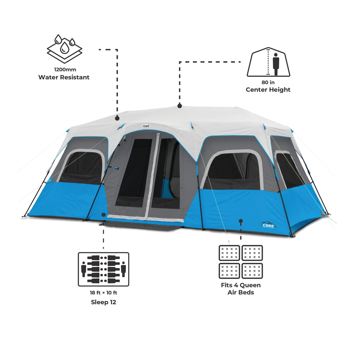 Instant Cabin Tents with LED Lights A9755