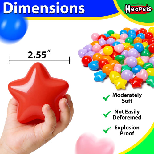 100 200 500 Plastic Balls for Toddlers Phthalate Free BPA Free Non-Toxic Crush Proof Z783