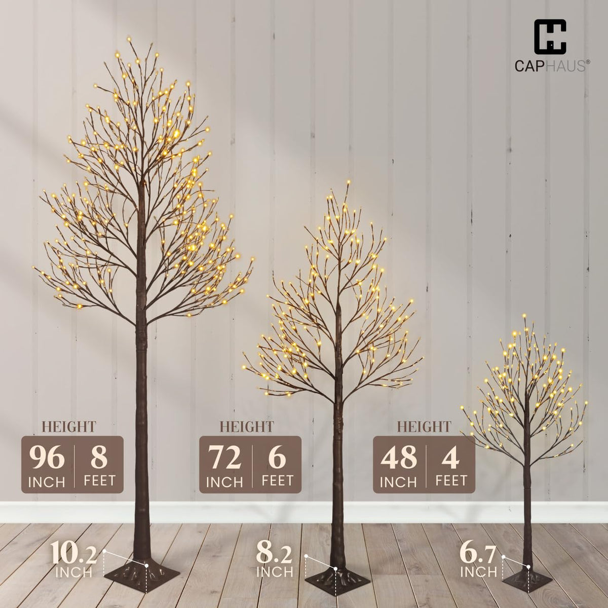8FT Lighted Willow Twig Tree with 240 Warm White LED Lights F931