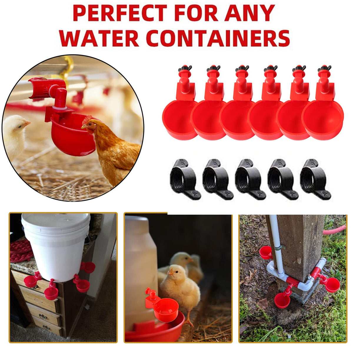 Automatic Poultry Waterer Drinking Bowl D32606