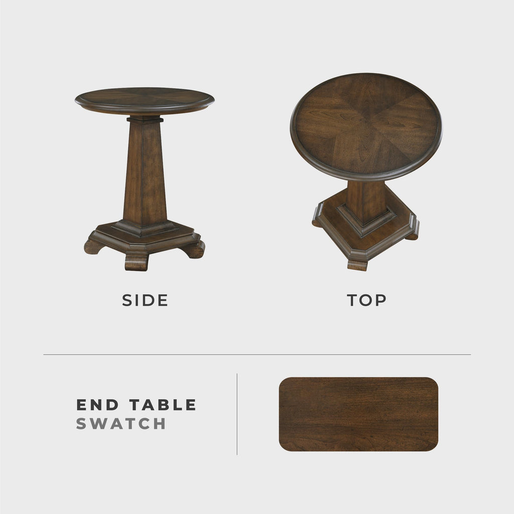 22" Round Wood End Table P335077